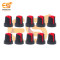 Red color Potentiometer knob Rotary switch cap pack of 10pcs